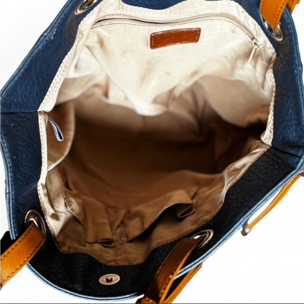 Navy Blue Faux Leather Nine West Hobo Bag - Picture 7 of 9